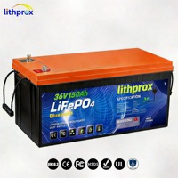 Batterie au phosphate de fer et de lithium de qualité A 36V 150AH 5KW 6000+ cycles profonds pour voiturette de golf avec BMS RS485, connecteur Anderson, CE, RoHS, IP67, OEM, ODM