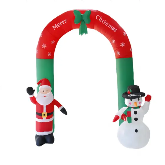 2024 Venta caliente Prop decoración Navidad Santa Claus arco inflable para la venta