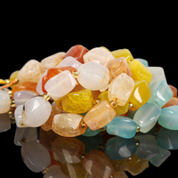 Perles en pierre d'agate naturelle en forme de bouton, prix d'usine, perles en vrac pour la fabrication de bijoux, bracelets et colliers DIY
