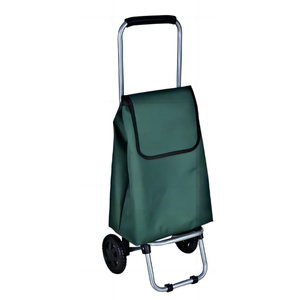Carrello della spesa pieghevole con logo personalizzato, per supermercati e esterni, con ruote e funzione saliscale, in tessuto impermeabile - Product Image 1