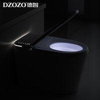 WC intelligent moderne au design nouveau, à poser au sol, monobloc en céramique, avec chasse d'eau en S allongée, siège chauffant automatique et télécommande