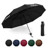 Parapluie pliant compact de 21 pouces à ouverture manuelle, renforcé, à 10 baleines, avec armature en métal et fibre de verre, imprimé sur mesure, vente en gros