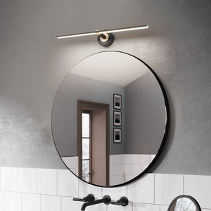 Applique murale LED moderne minimaliste en aluminium, blanc chaud 3500K, à commande tactile, intensité variable, montage en saillie pour salle de bain - Product Image 6