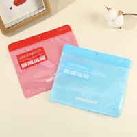 Sacs d'emballage horizontaux en stock pour sous-vêtements, transparents, style Instagram, en CPP, refermables avec fermeture éclair, avec trous, emballage unisexe