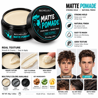 Kit de Produits Coiffants pour Hommes à Base d'Argile Végétalienne Biologique, Fixation Forte, Sans Alcool, Texturisant, Marque Privée OEM/ODM/MOQ