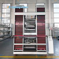 Nouvelle cage à poules de type H en Galvalume avec système de collecte d'œufs automatique et système d'abreuvement, haute durabilité, pour élevage commercial d'œufs Huabang