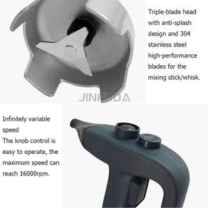Batidora de mano comercial, batidora de mano de inmersión eléctrica, batidora de alimentos de mano resistente, fabricante de procesador de alimentos - Product Image 4