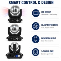 Projecteur LED à tête mobile effet boule disco 25cm DMX512 4CH 120W 540 °   Pan 180 °   Moteur silencieux inclinable pour fêtes et mariages