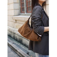 Usine directe vintage daim en cuir véritable dames sacs à main décontracté givré peau de vache bandoulière sous les bras sacs à bandoulière pour les femmes