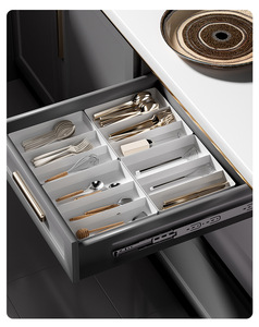 Boîte de rangement PET extensible et réglable, séparateurs de tiroirs, organisateur de cosmétiques, rangement pour coiffeuse, armoire de cuisine et articles divers - Product Image 5