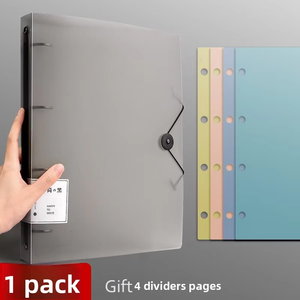 Nhà Máy Giá A4 màu trong suốt thư mục Chất lượng cao nhựa 4 Vòng chất kết dính thư mục tập tin - Product Image 4