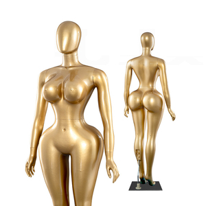 Maniquí de <span class=keywords><strong>Cuerpo</strong></span> Completo para Boutique, Maniquí Femenino Curvilíneo BBL, Cintura Pequeña y Caderas Anchas, Maniquíes de <span class=keywords><strong>Cuerpo</strong></span> Completo Dorados - Product Image 4