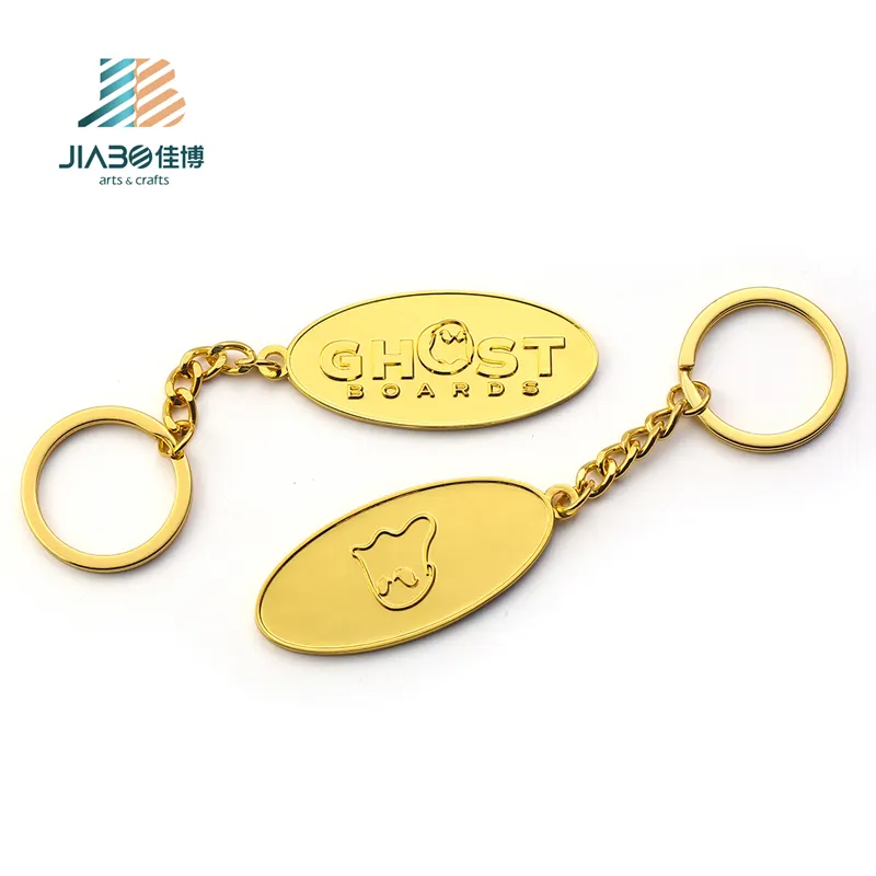 Wholesale Custom Promotion Gift Keychain Cheap Key Chain Gold Plated Metal Enamel Ghost Keychain For Game Active