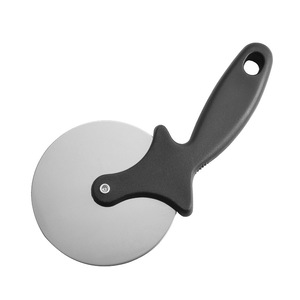 Stainless Steel Pizza Cutter <b>Roller</b> Knife <b>Large</b> Black Handle Non Slip Pizza Tools - Product Image 4
