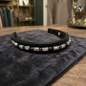 Fronture de cheval en cuir anglais de qualité supérieure avec perles décoratives |   Grossiste et fabricant d'accessoires pour bridons d'équitation - Product Image 3