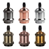 Nouvelle Base de Lampe Suspendue Vintage E27 2026 – Support Industriel Rétro pour Ampoule AC110V 220V avec Vis de Fixation en Laiton