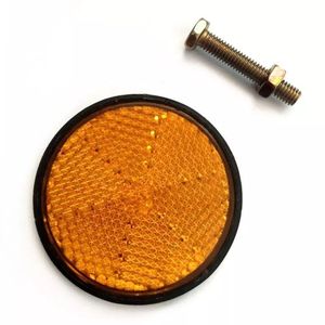 Reflector Redondo de Plástico para Bicicleta, Luz Trasera Amarilla, Fácil Instalación, Fuente de Luz LED - Product Image 2