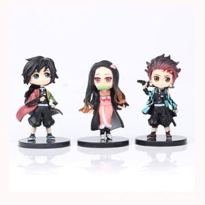 Dessin animé <span class=keywords><strong>Mini</strong></span> Anime jouets chasseur de démons <span class=keywords><strong>Nezuko</strong></span> Tanjirou personnalisé PVC beaux modèles figurines d'action en plastique pour enfants cadeau décor - Product Image 5
