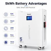 Système de stockage solaire intelligent Solard 8000 cycles, prix de gros, batterie lithium-ion 5 kWh pour système hors réseau à cycle profond