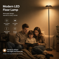 Lámpara de Pie Inteligente RGBWW con Control Inteligente, 1500LM, Regulable en Tres Zonas, con App WiFi Matter para Juegos y Sala de Estar