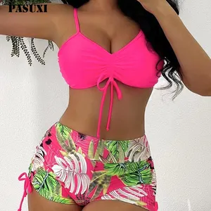 PASUXI Custom Damen Bade bekleidung Sexy Badeanzug mit hoher Taille Bedruckte Bikinis Beach wear Badeanzug Bikini Set