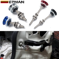 EPMAN Kit de Verrous de Capot Universels en Aluminium à Déblocage Rapide par Bouton Poussoir pour Capots de Course en Fibre de Carbone et Clips de Verrouillage de Pare-chocs