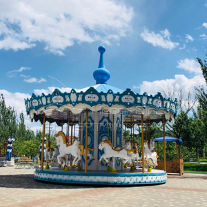 Prix d'usine, parc d'attractions, manèges, mini carrousel portable monté sur remorque pour enfants, petit manège à rouler à vendre - Product Image 3