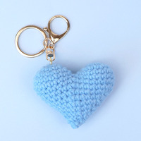 Mignon Amigurumis Mini Crochet coeur porte-clés homard fermoir à la main tricot porte-bonheur porte-clés accessoire saint valentin cadeaux