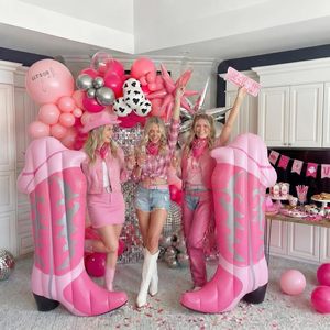 2 flotteurs gonflables pour piscine en forme de bottes de cowgirl roses, hauteur 4,6 pieds, décoration pour enterrement de vie de jeune fille, fête des célibataires, thème <span class=keywords><strong>western</strong></span> cowgirl - Product Image 5