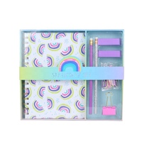 Ensemble de papeterie de bureau et d'école, bloc-notes, Logo personnalisé imprimé, stylo à bille A4, ensemble de papeterie de bureau, Clips Logo