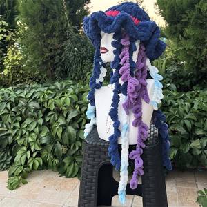 हस्तनिर्मित जैक्वार्ड ने जेलीफ़िश बेनियों को रचनात्मक फैशन वयस्क यूनिसेक्स आकस्मिक टोपी नई शुद्ध डिजाइन क्रॉस-बॉर्डर - Product Image 6