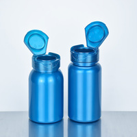 Flacon vide de luxe en plastique dépoli/mat de 100 ml/150 ml avec bouchon à vis pour compléments alimentaires et nutritionnels, comprimés, pilules et capsules