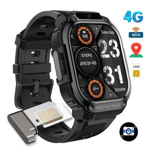 2GB + 16GB DM63 GPS Smart Fit Watch avec Wifi et carte Sim 4G Android 8.1 Système Bluetooth Caméra Vidéo IP67 Étanche Smartwatch - Product Image 1