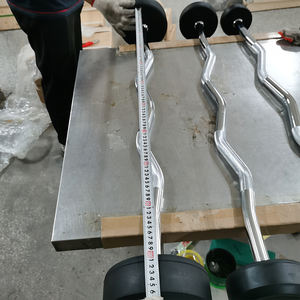 Custom Fitness 40kg 110LB Lange rechte curl bar halterstang gebogen gym halterstang set met rubber coating - Product Image 5