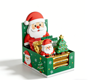 Caja de Regalo Personalizada con Diseño de Chirismos, Caja de Papel Plegable <span class=keywords><strong>para</strong></span> Exhibición, Caja de Embalaje <span class=keywords><strong>para</strong></span> Dulces, Bocadillos, Alimentos y Chocolate - Product Image 1