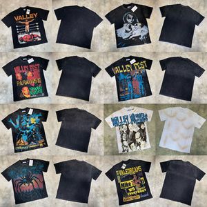 T-shirt da <span class=keywords><strong>uomo</strong></span> Vale Sports in cotone 100% stile hip hop europeo-americano, vestibilità ampia, manica corta, stampa effetto invecchiato Valley Dreams - Product Image 2