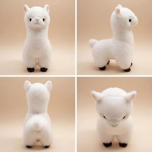 8643 OEM Peluche Alpaga Blanc 3D Réaliste Debout <span class=keywords><strong>12</strong></span> Pouces, Jouets Animaux, Poupées Llama à Câliner, Cadeaux de Noël et d'Anniversaire pour Enfants - Product Image 3