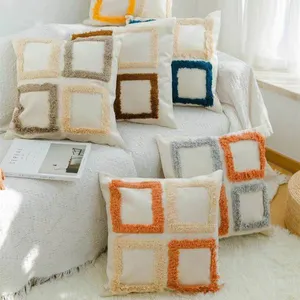 Professional Tufted Woven 45x45 Pillow Cover Boho Pillow Decorative Throw Pillow Covers Home Jacquard Cushion Cover