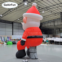 Grand Père Noël gonflable assis, décoration de Noël, modèle publicitaire, mascotte gonflable de Père Noël pour l'affichage des fêtes de Noël
