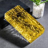 Brique de verre couleur unie pour cloison de bâtiment commercial, fourniture pour projet de décoration murale, chargement en conteneur