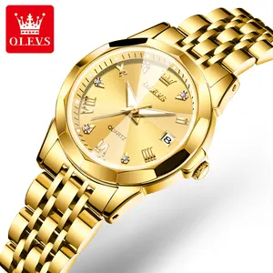 OLEVS 9931 Luxury Top Brand Watches Classic Waterproof Women Fashion Stainless Steel Sport Quartz Watch