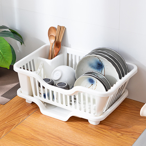 Nuevo juego de organizador de platos y fregadero de plástico para cocina, tipo de pie único con cepillo, tendedero para cubiertos, escurridor - Product Image 2