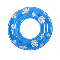 Faltbarer PVC-Schwimmring Aufblasbarer Runder Pool-Schwimmreifen Tragbarer Schwimmreifen für Resort-Schwimmbäder