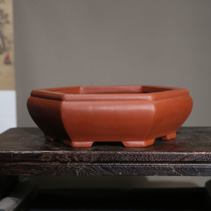 Maceta Hexagonal de Arcilla Morada para Bonsái, Hecha a Mano, Estilo Zen, para Escritorio - Product Image 1