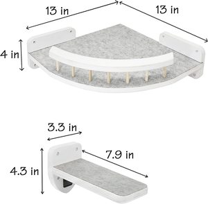 Hamaca ecológica para gatos, poste rascador colgante de pared, estructura de escalada de madera maciza, cama de sisal - Product Image 5