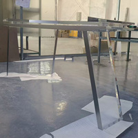 Table de DJ rectangulaire en acrylique transparent tendance avec services de moulage et de découpe, comptoir de bar de forme irrégulière