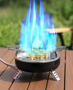 Estufa de Gas Portátil Plegable de Acero Inoxidable, Estufa Manual Ligera y Simple para Acampar al Aire Libre, Ahorra Gas - Product Image 1