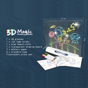 Çocuklar için yaratıcı komik Diy Doodle 3d havacılık büyülü çizim panosu oyuncak seti - Product Image 2