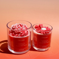 AIKUN Nouveauté Bougie parfumée artisanale de luxe écologique pour la décoration de la maison Coffret cadeau Cire de soja naturelle Parfum de rose Noël