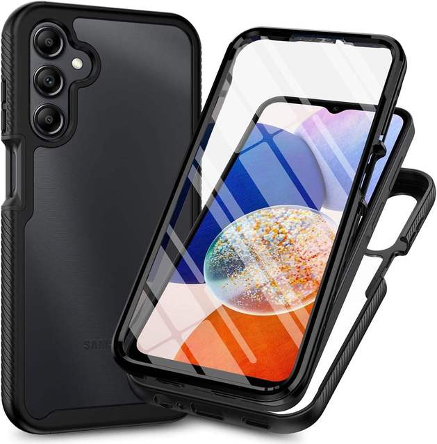 360 Degree Full Cover case for Samsung Galaxy S25 S25 Ultra S24FE S24 S23 A36 Clear TPU+Acrylic+PET Front Screen Protector Case